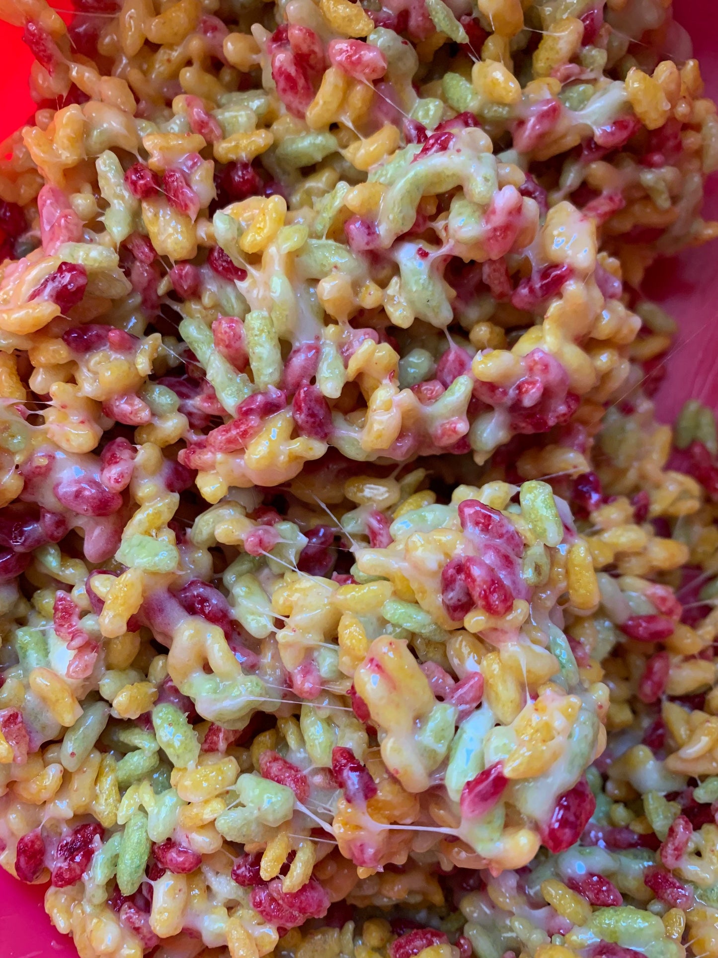 2g Net Carb Fruity Pebble Keto/GF/SF Rice Krispy Treats